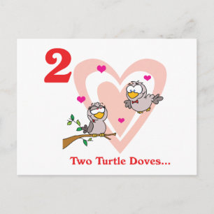 Carte Postale 12 jours deux tourterelles