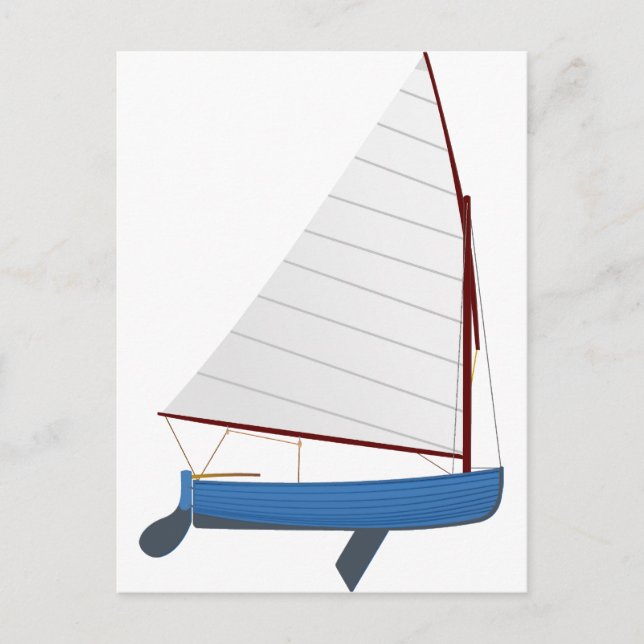 Carte Postale 12 Pied Voile Dinghy (Devant)