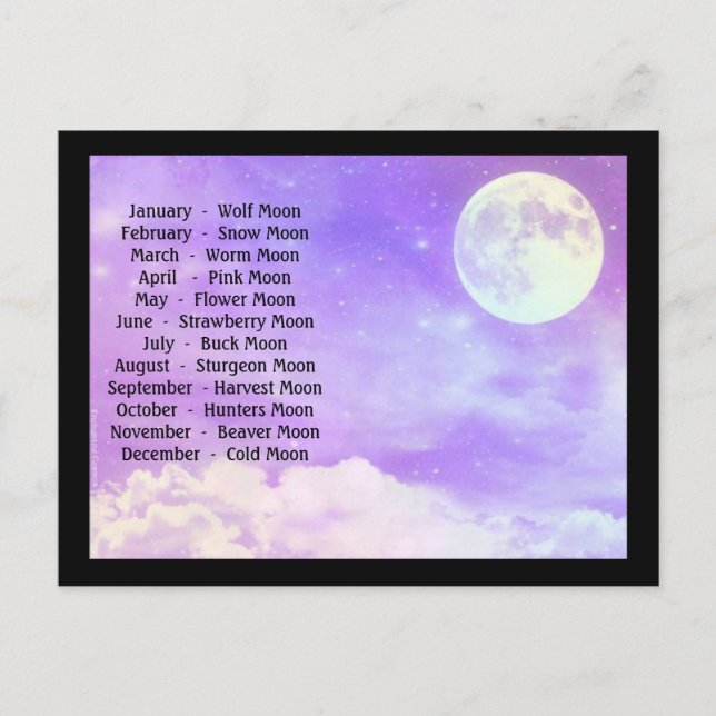 Carte postale 12 Pleines lunes (Devant)