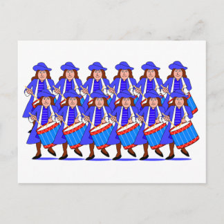 Carte Postale 12 tambours à tambour