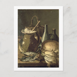 Carte Postale 131-0058519/1 Still Life with Fish, Leeks and Brea