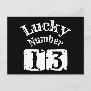 Carte Postale 13 - Lucky Numéro 13 Chuck