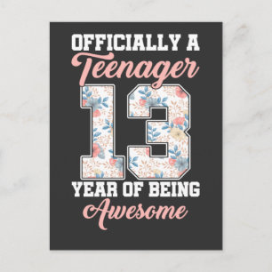 Carte Postale 13e anniversaire 2008 Awesome Officiel Adolescent
