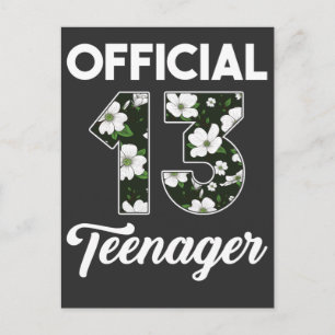 Carte Postale 13e anniversaire 2008 Flower Official Teenager