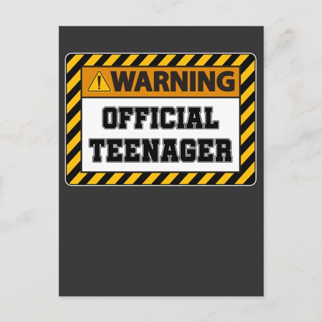 Carte Postale 13e anniversaire Treize ans Officiellement Adolesc (Devant)