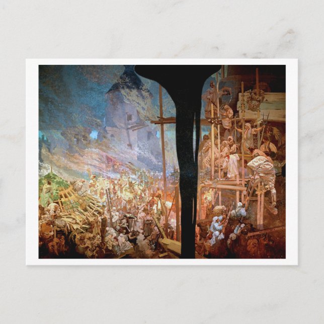 Carte Postale #14 Défense de Sziget contre les Turcs, Mucha (Devant)