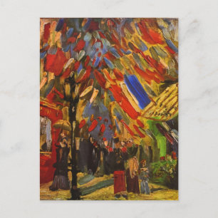 Carte Postale 14 juillet Fête à Paris Van Gogh Art