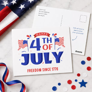 Carte Postale 14 juillet Joyeuse Fête de l'Indépendance, Liberté