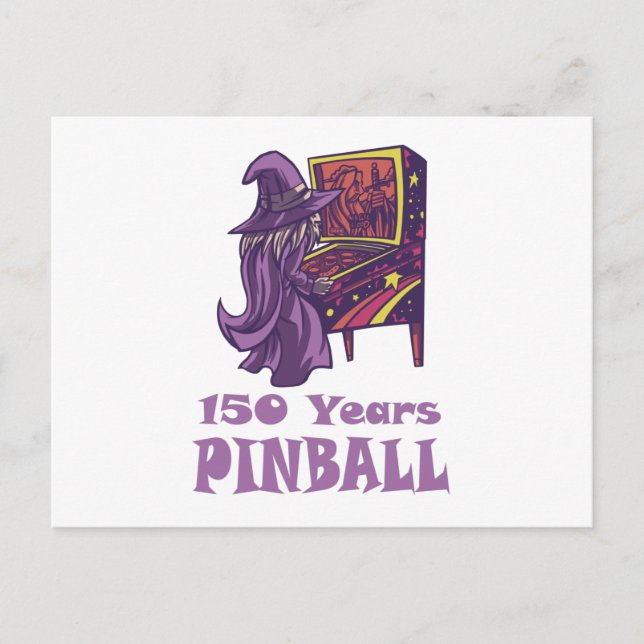 Carte Postale 150 ans Pinball Assistant Arcade Anniversaire (Devant)