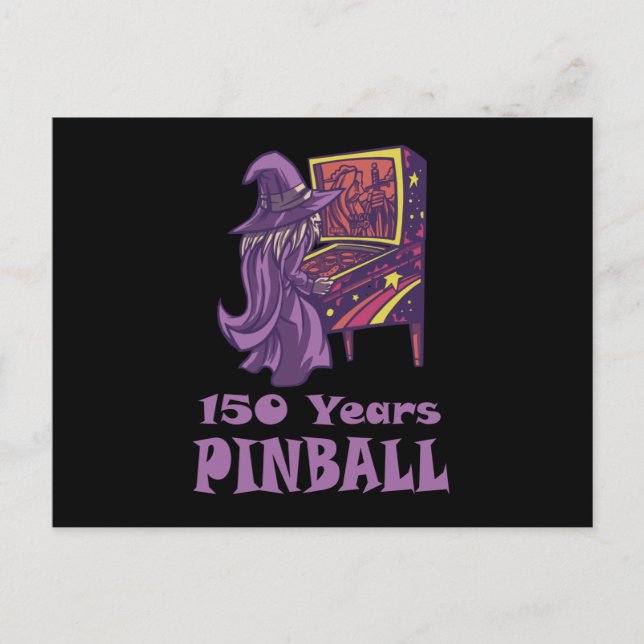 Carte Postale 150 ans Pinball Wizard Arcade Anniversaire (Devant)