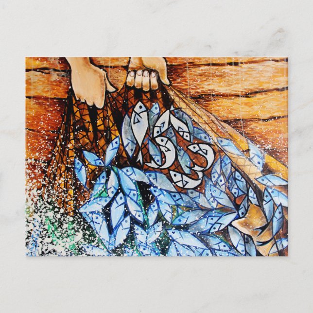 Carte Postale 153 poissons (Devant)