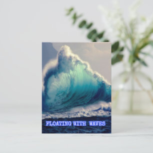 Carte Postale 15.Bleu des vagues océaniques, cadeaux pour les am
