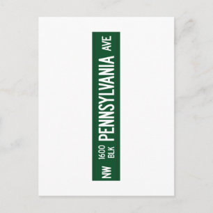 Carte Postale 1600 Pennsylvania Avenue, Road Sign, DC, États-Uni