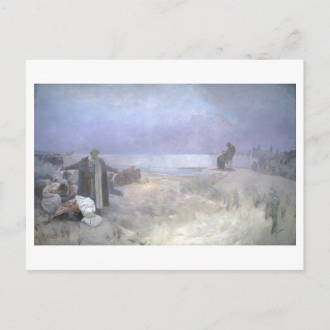 Carte Postale #16 Les Derniers jours de Jan Amos Komensky, Mucha (Devant)