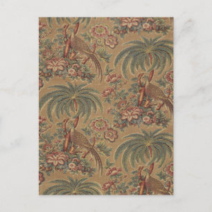 Carte Postale 1815 Vintage Bird Tree Floral Pattern