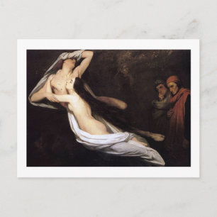 Carte Postale 1835, Fantômes de Paolo et de Francesca Art Vintag