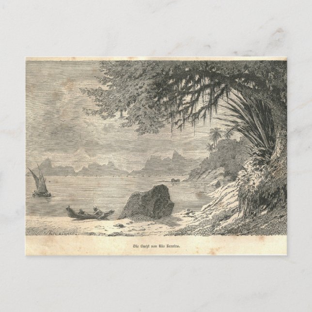 Carte Postale 1877 Imprimer Rio de Janeiro La Terre et son peupl (Devant)