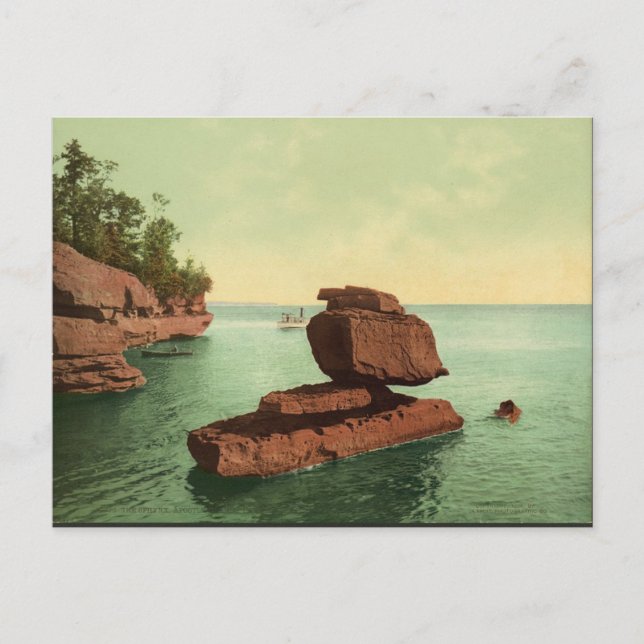 Carte Postale 1898 Le Sphinx, Iles Apôtres, Lac Supérieur (Devant)