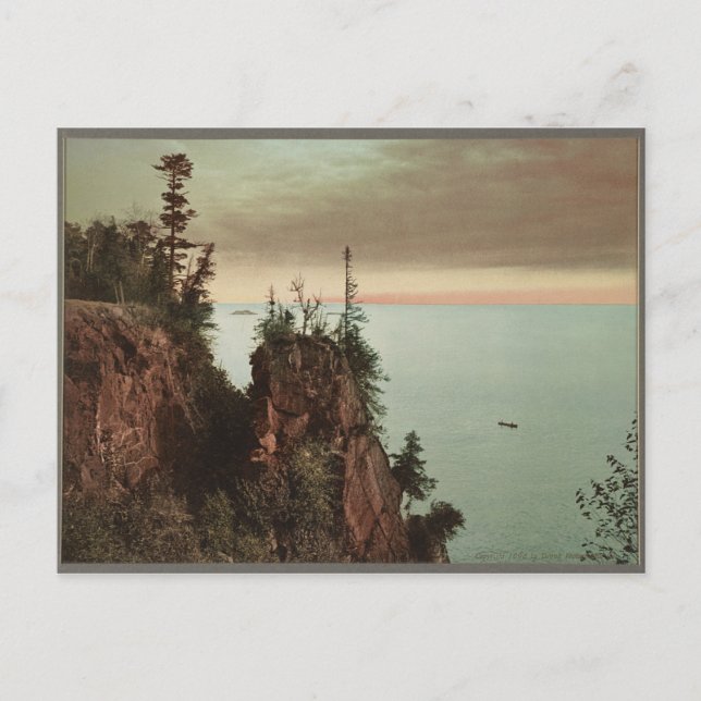 Carte Postale 1898 Pulpit Rock, Presque Isle Park Marquette, MI (Devant)