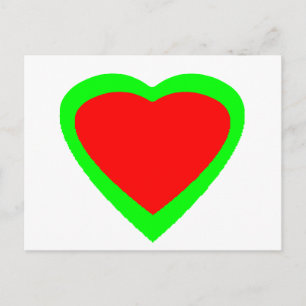 Carte Postale 18 Coeurs de couleur que vous choisissez U Design