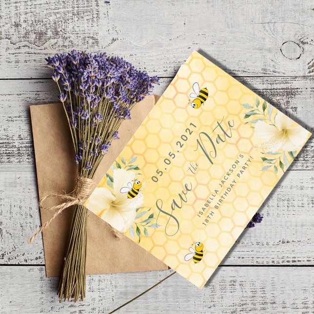 Carte Postale 18e anniversaire heureux bourdons abeilles sauver  (Créateur téléchargé)