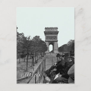 Carte Postale 1900 arc de triomphe paris Paris Bus Ride People