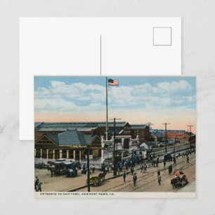 Carte Postale 1900 Ship Yard Newport VA 