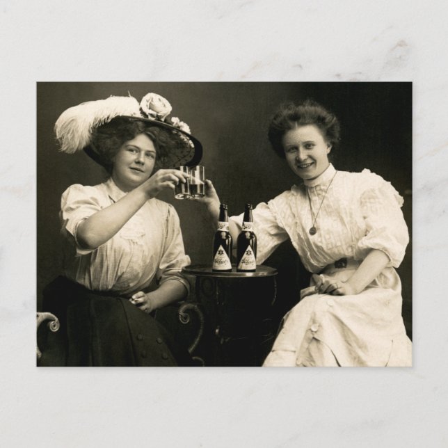 Carte Postale 1905 Beer Drinking Girl Friends (Devant)