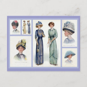 Carte postale 1912 Edwardian Fashion Collage