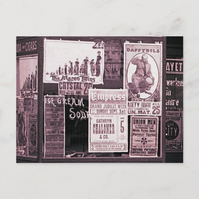 Carte Postale 1912 Fenêtre du magasin Vaudeville Manucure Pro-Un (Devant)