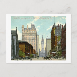 Carte Postale 1913 Broad St., Philadelphie Vintage