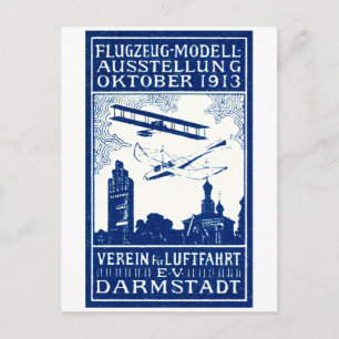Carte Postale 1913 Darmstadt Air Show