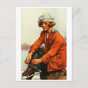 Carte Postale 1915 Ice Skating
