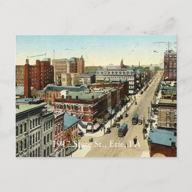 Carte Postale 1917 State St., Erie, PA (Devant)