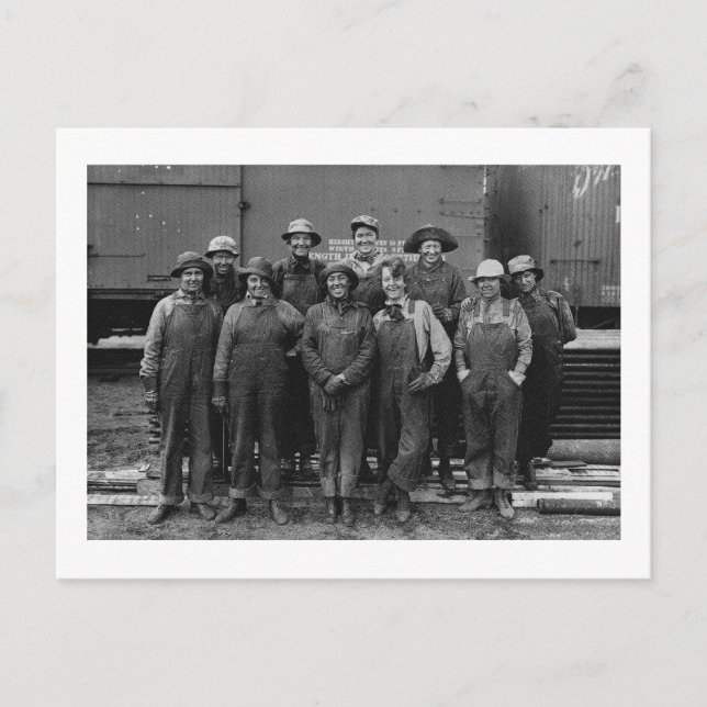 Carte Postale 1918 Women Labers Union Pacific Railroad (Devant)