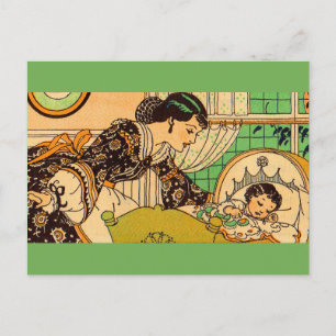Carte Postale 1920 belle mère et bébé