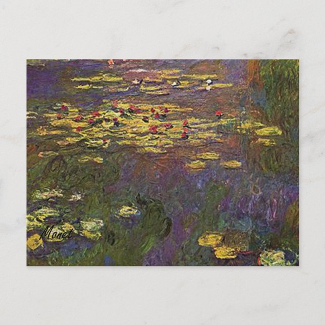 Carte postale 1920 de nénuphars de MONET (Devant)