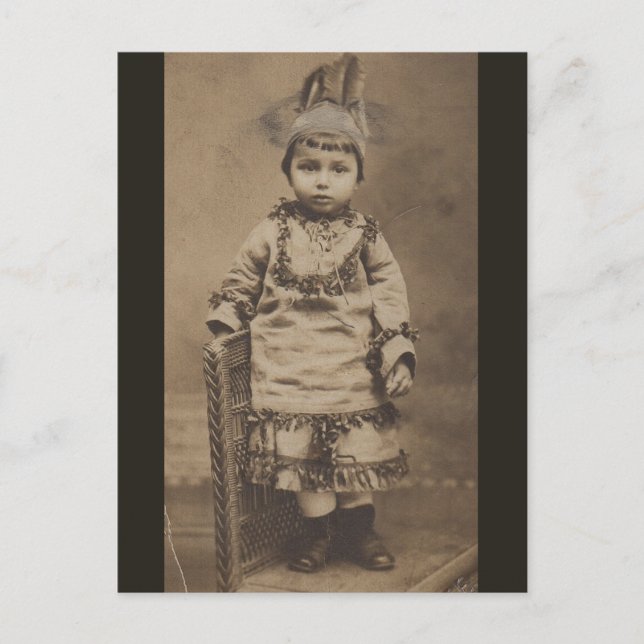 Carte Postale 1920 RPPC un petit Indien (Devant)