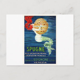 Carte Postale 1920 Sirène Italienne Avec Publicité Éponge Poste