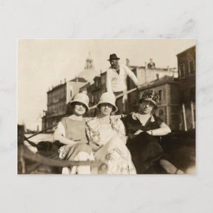 Carte Postale 1921 Filles amies à Venise
