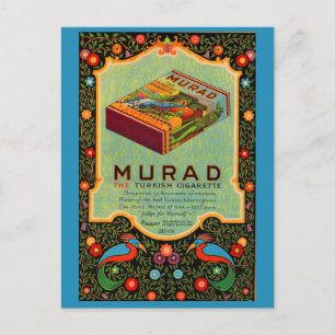 Carte Postale 1921 Murad cigarettes turques et