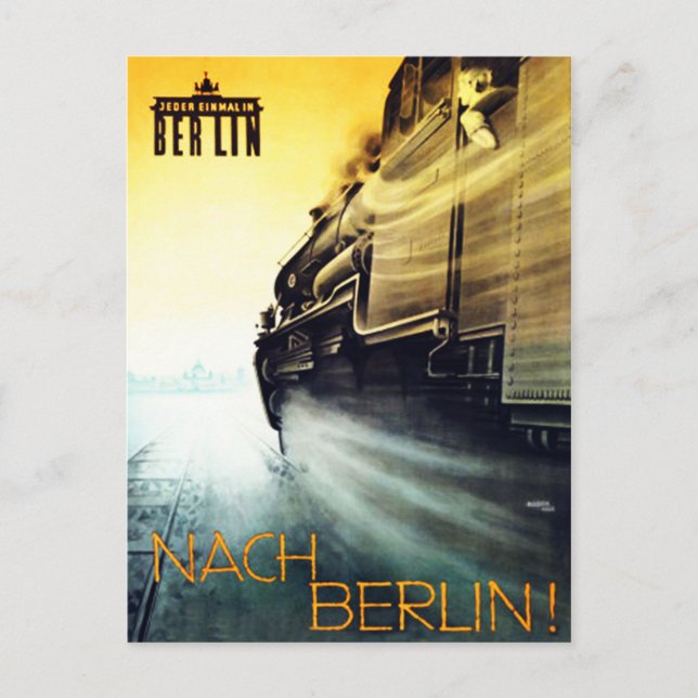 Carte Postale 1926 Aller à Berlin Allemagne Affiche de voyage Ca (Devant)
