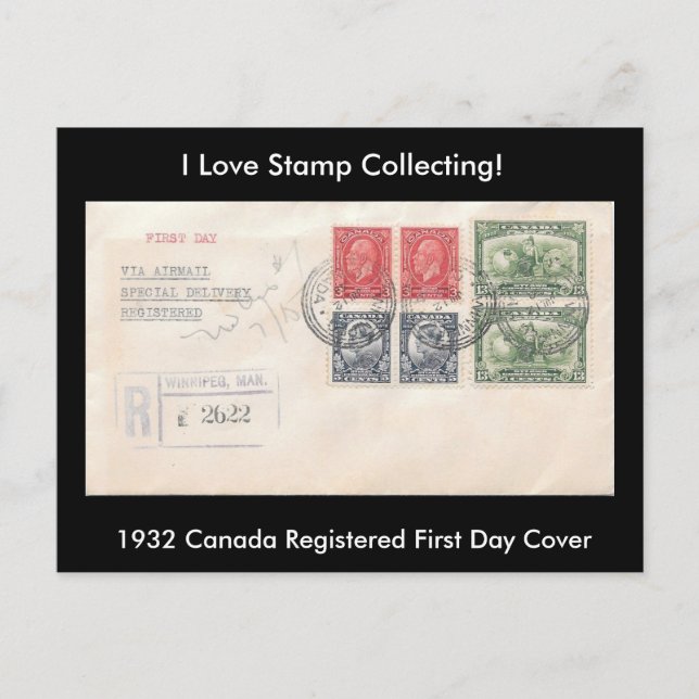 Carte postale 1932 Canada FDC (Devant)