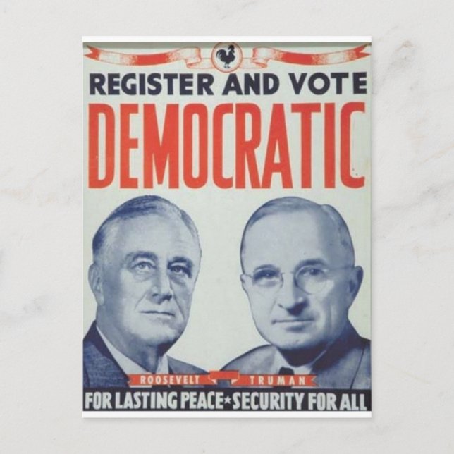 Carte Postale 1944 Roosevelt - Truman (Devant)
