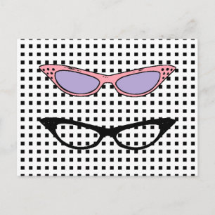 Carte Postale 1950 - Lunettes de vue pour chats