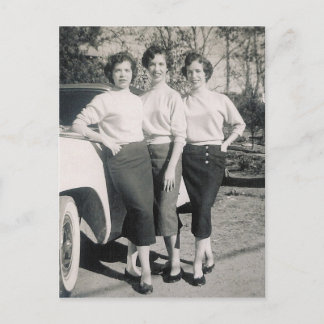 CARTE POSTALE 1957 FILLES GLAMOR #47