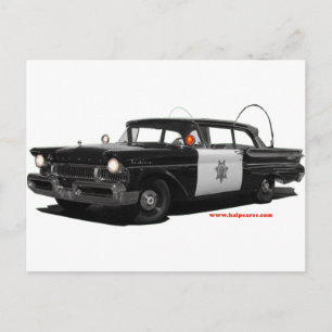 Carte Postale 1957-mercure-monterey-voiture-patrouille routière