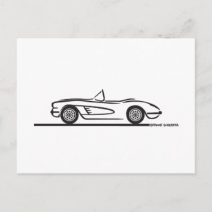 Carte Postale 1959 1960 Chevrolet Corvette