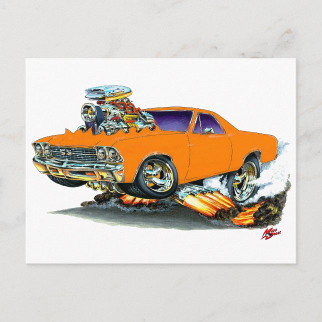 Carte Postale 1968-69 Camion El Camino Orange (Devant)