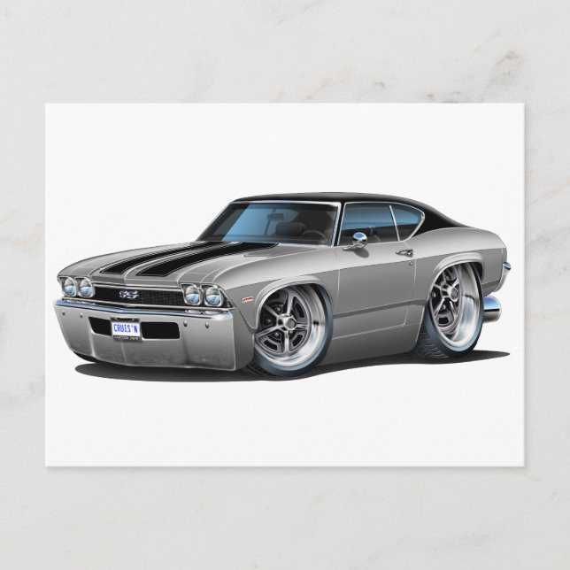 Carte Postale 1968 Trappes argent-noir Chevelle (Devant)
